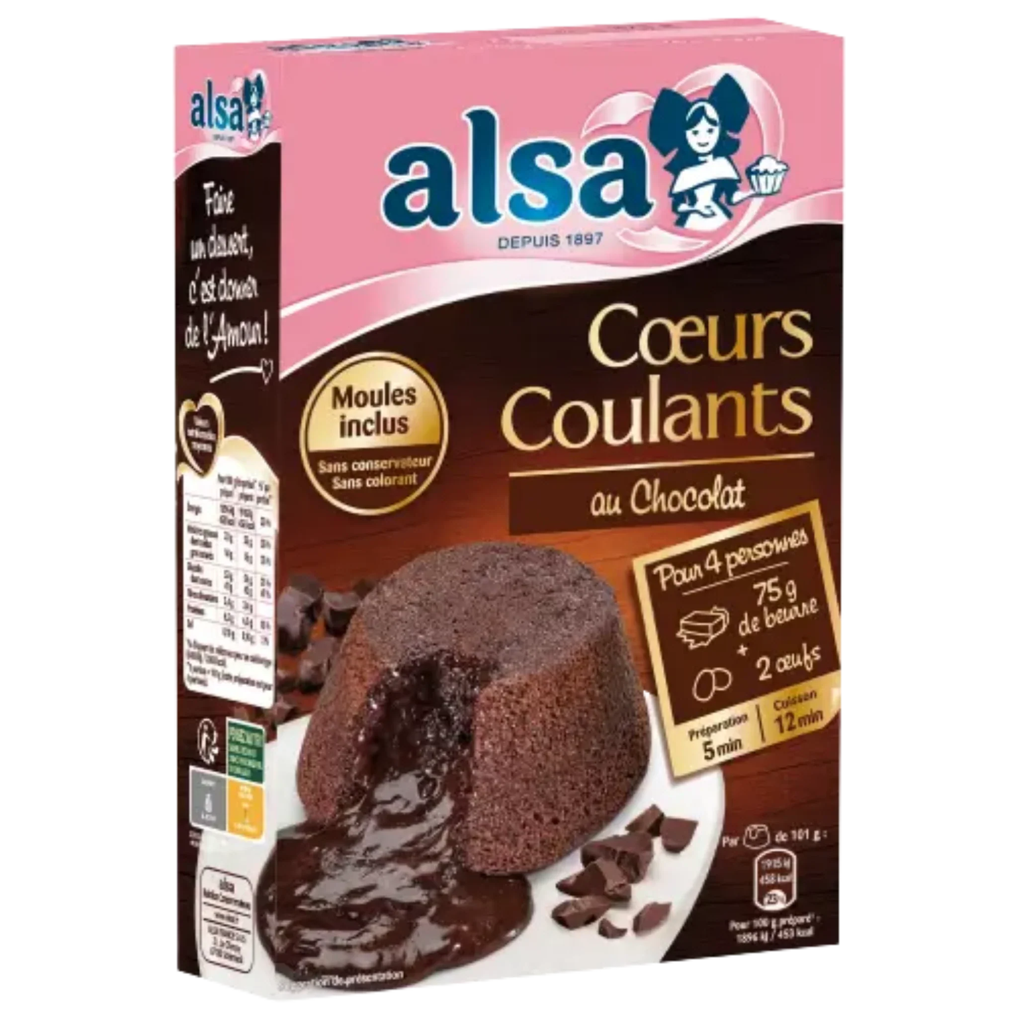 ALSA Cœurs coulants Chocolat 275g -E133