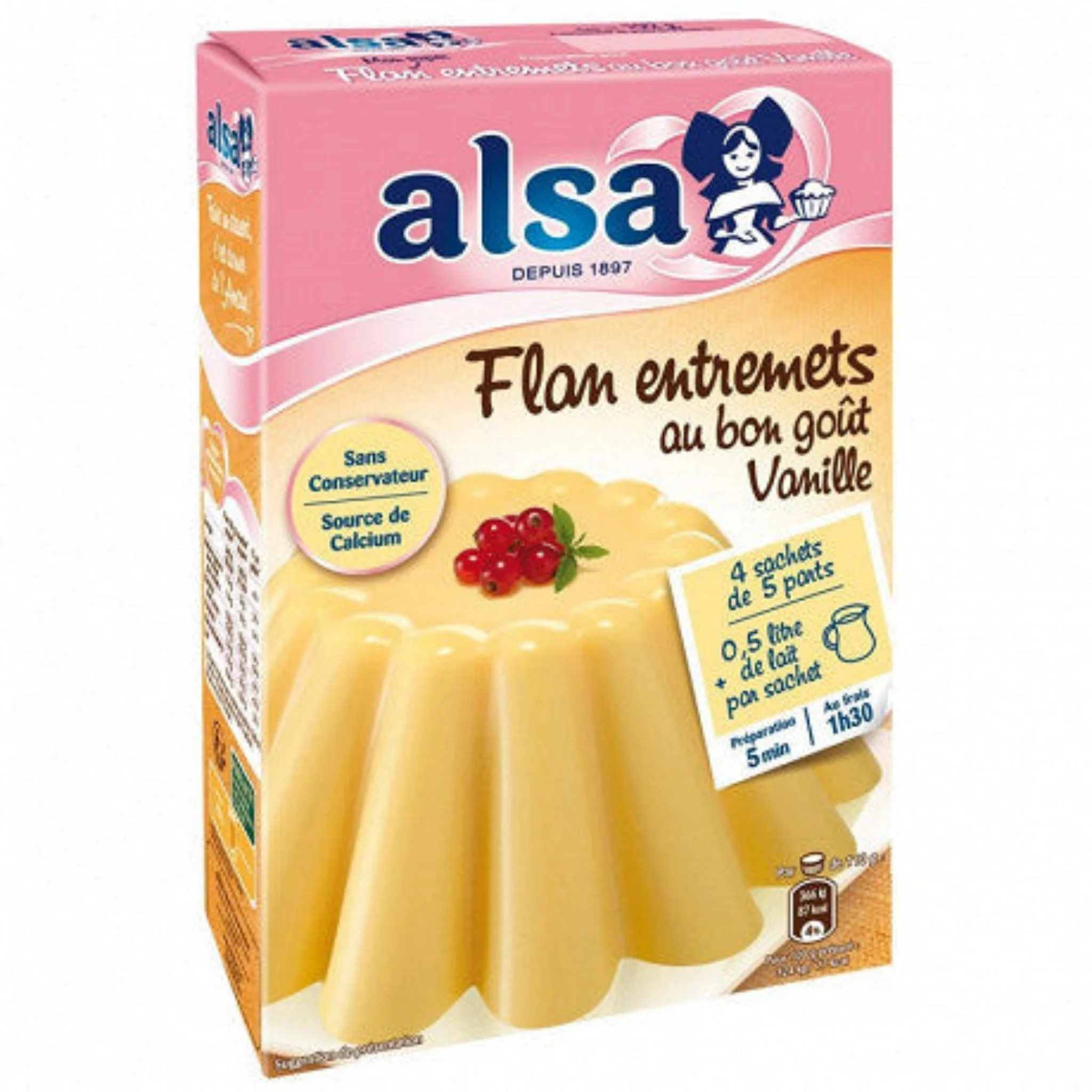 ALSA Préparation flan entremets vanille 192g -E122