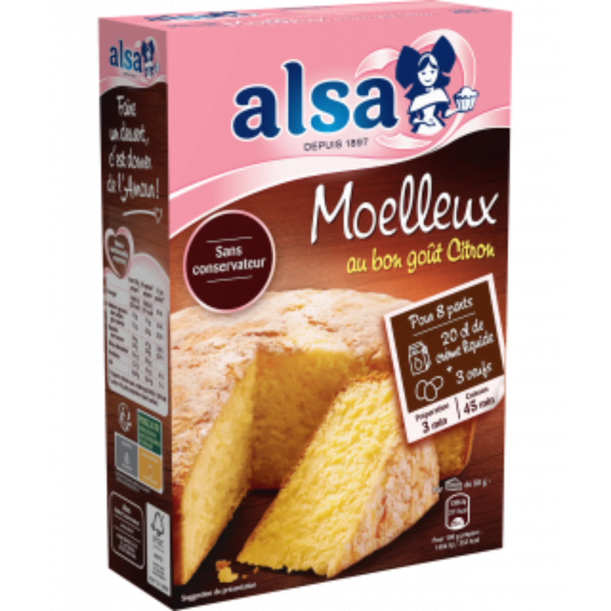 ALSA Préparation Moelleux Citron 435g -E131