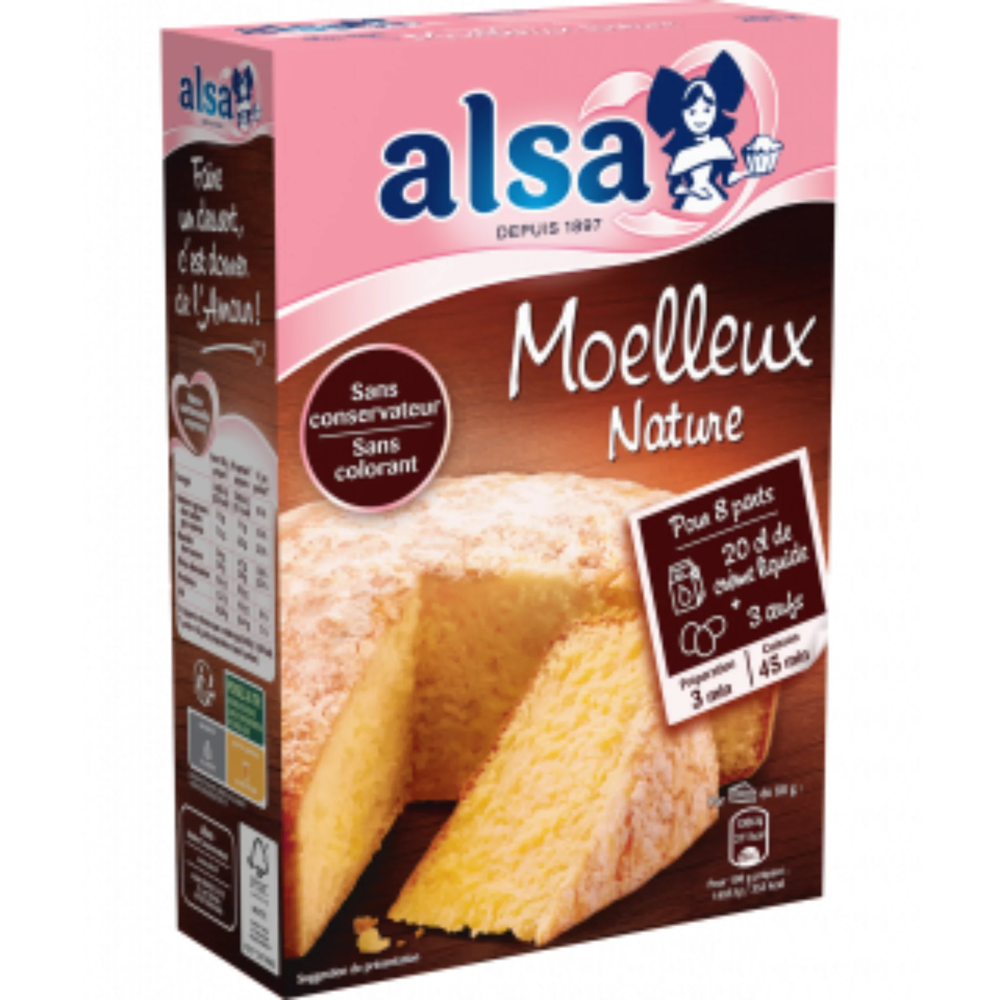 ALSA Préparation Moelleux Nature 435g -E132