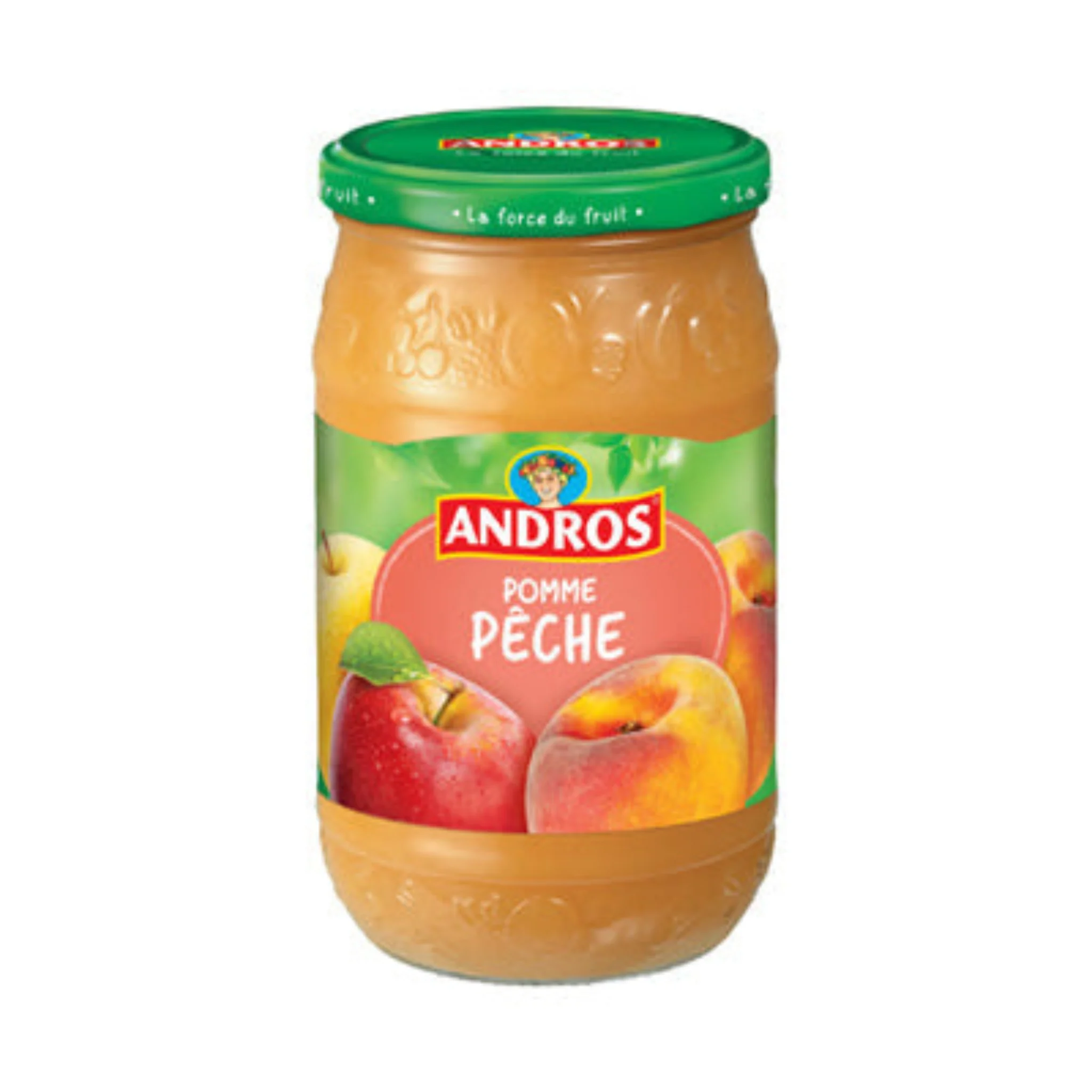 ANDROS Bocal pomme/peches 730g -D24