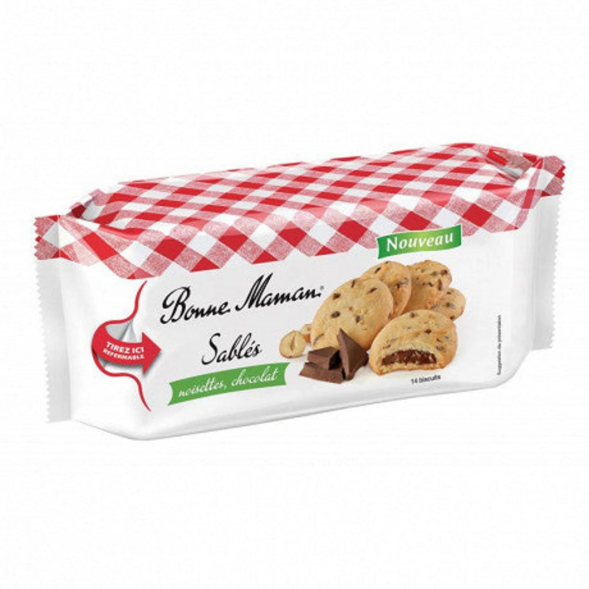 BONNE MAMAN Sablé Noisettes et Chocolat 150g -E72