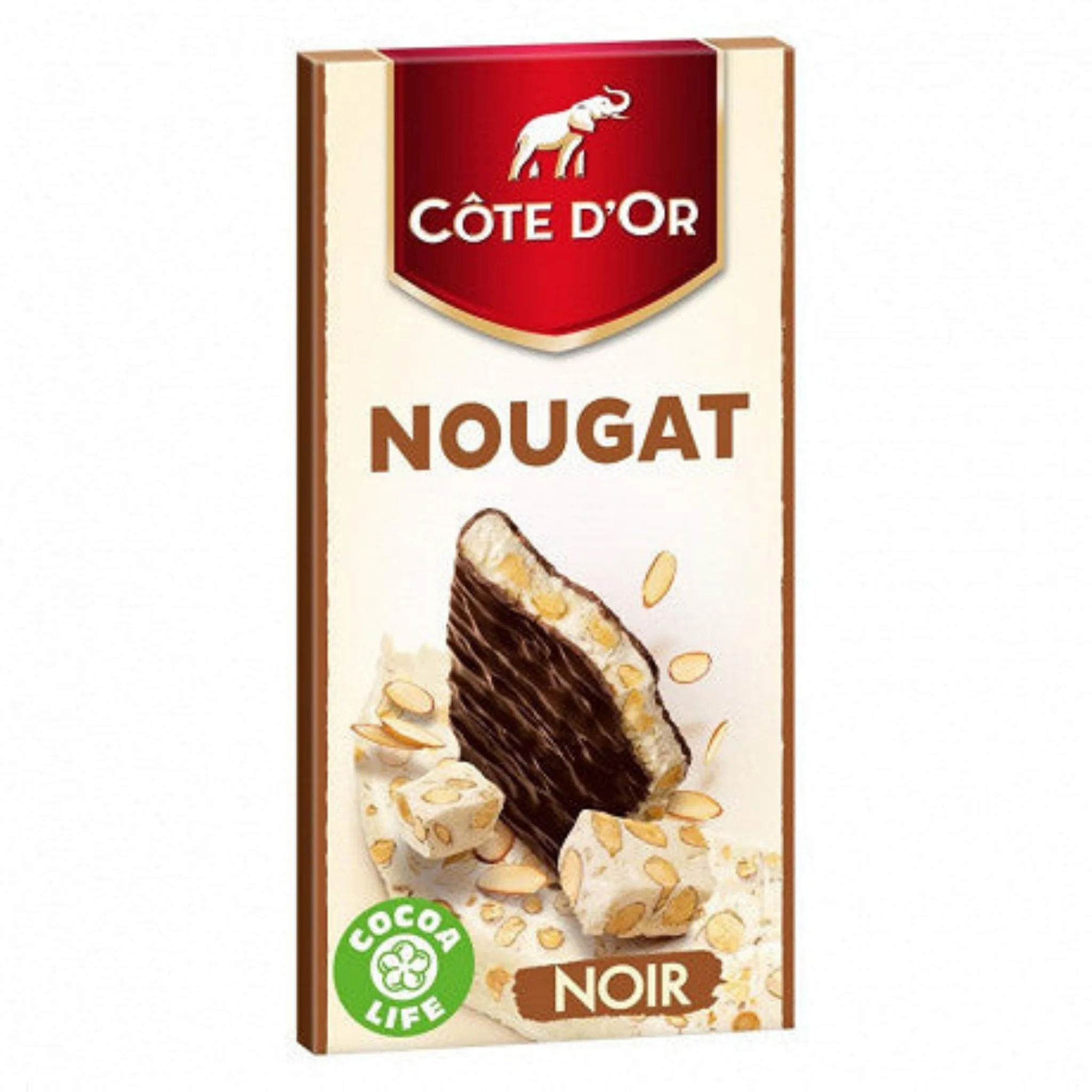 COTE D'OR Tablette Nougat 130g -B54