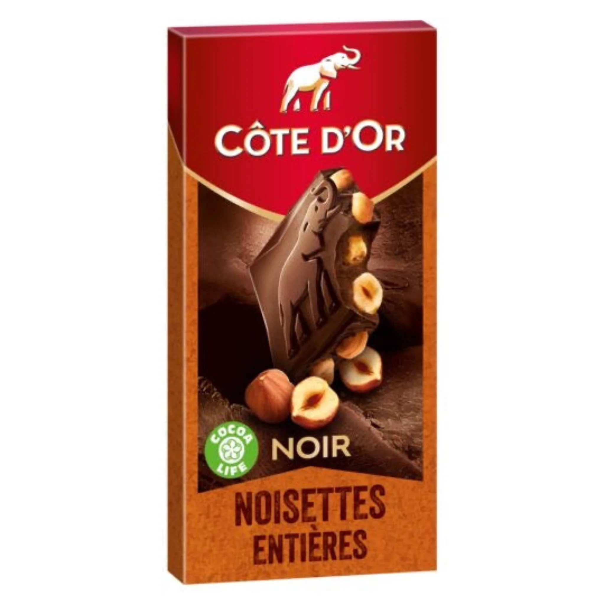 COTE D'OR Bloc Noir pur noisette 180g -B73