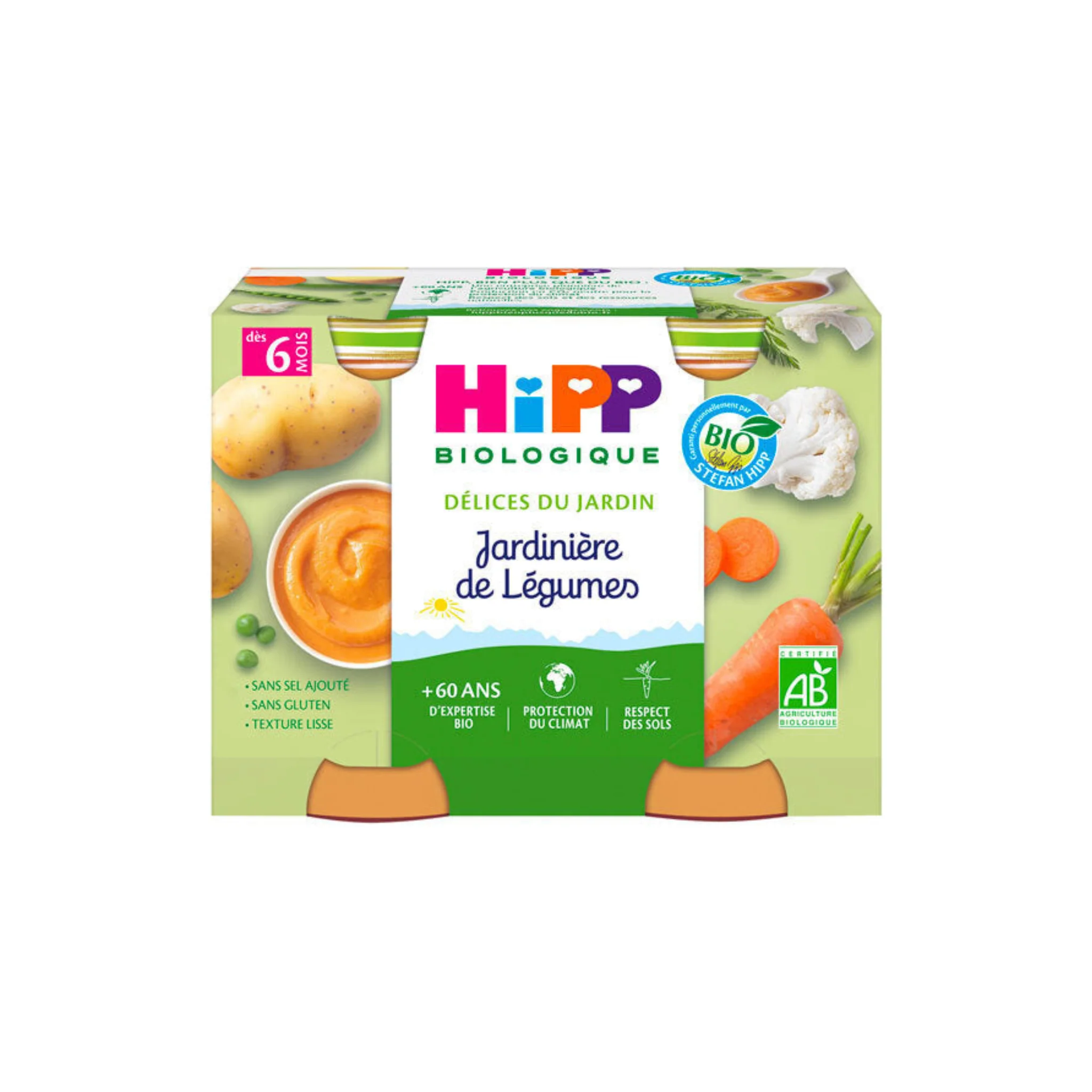 HIPP Petits pots jardinière de légumes dès 6 mois 2x190g -D12