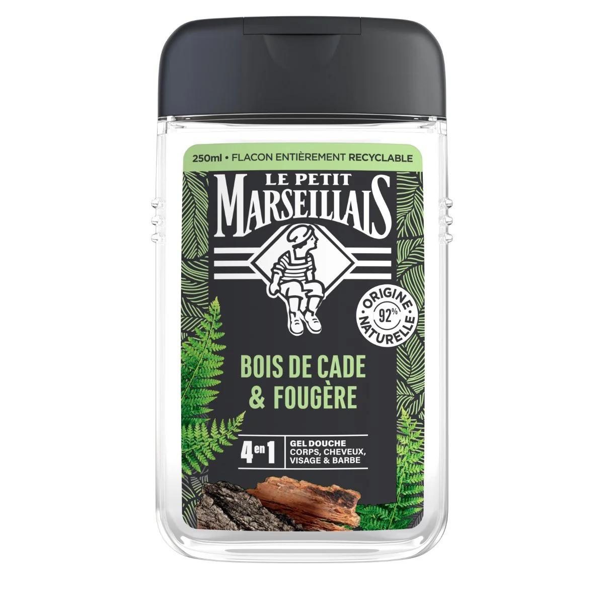 LE PETIT MARSEILLAIS Gel Douche 4en1 Rafraîchissant Bois de Cade & Fougère 250ml -J113