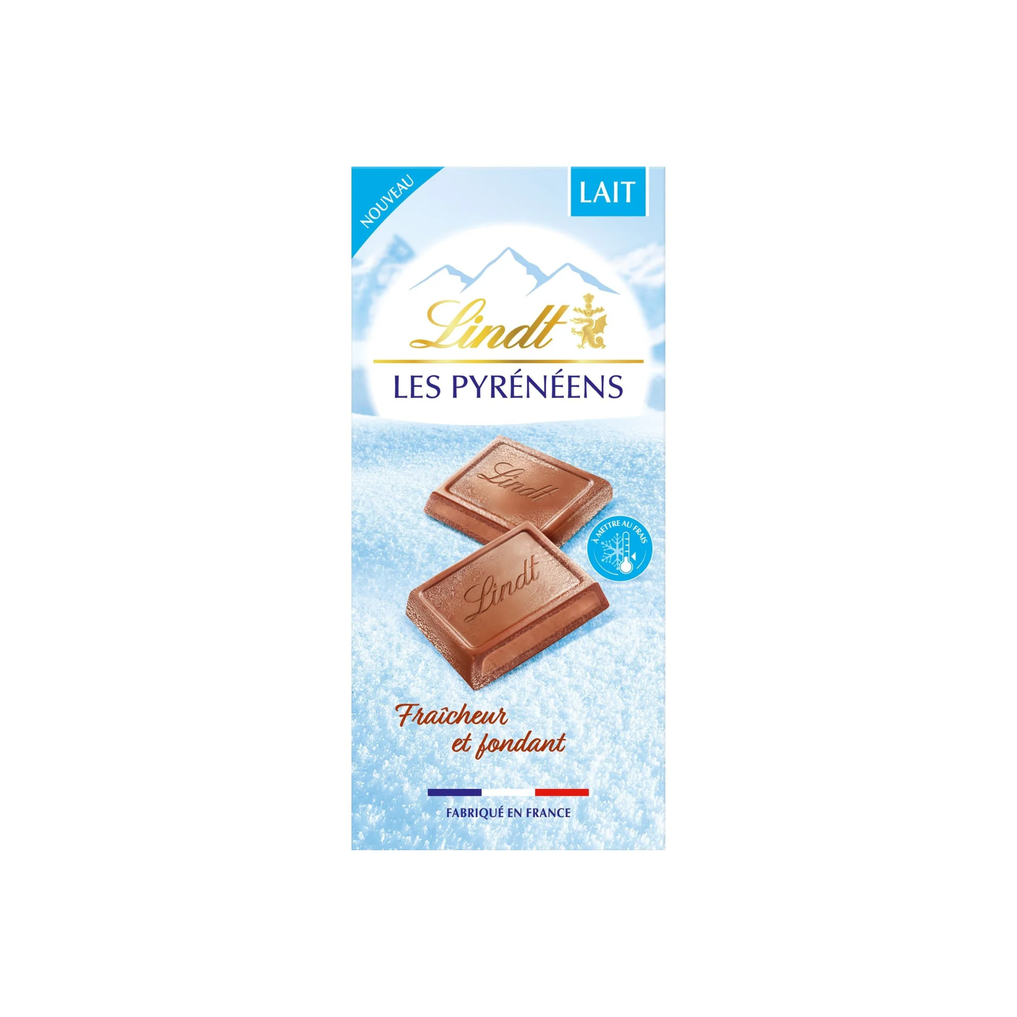 LINDT Tablette les pyrénéens lait 150g -B111