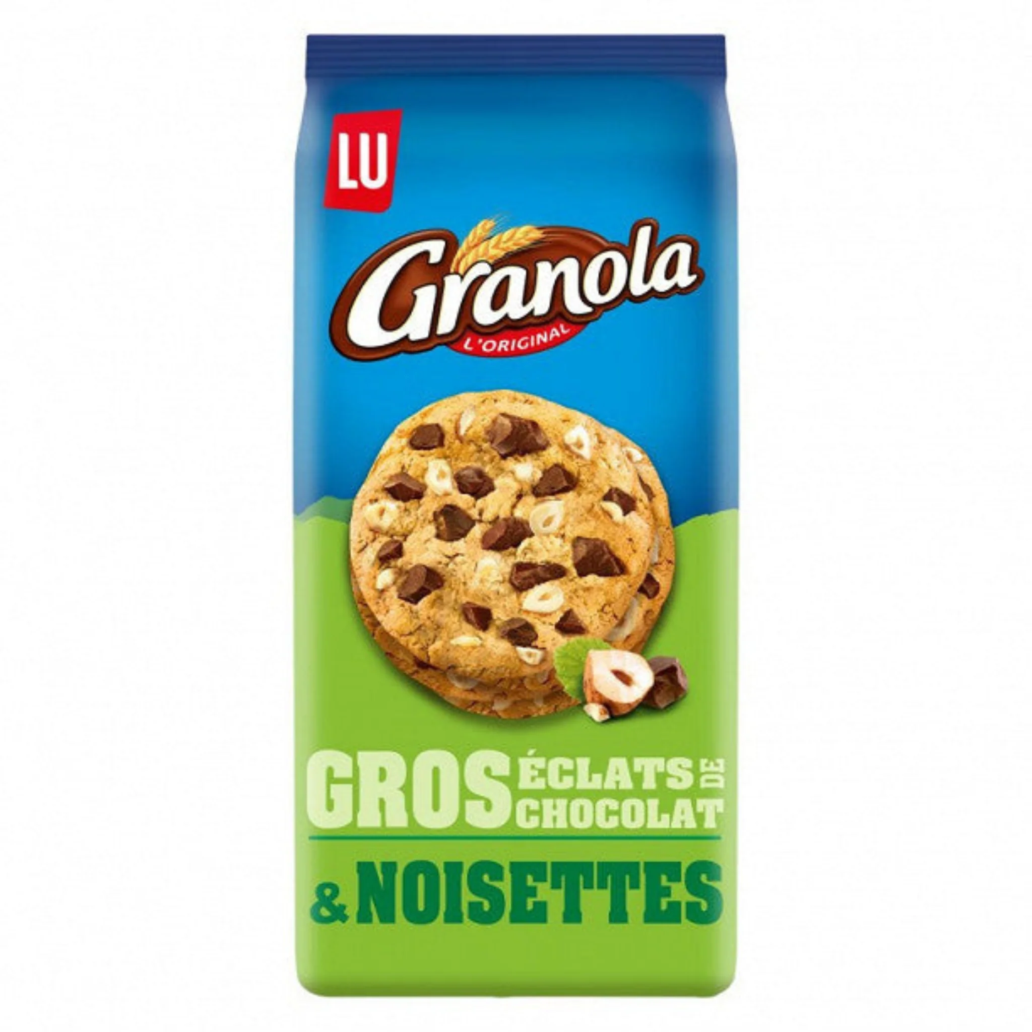 LU Extra cookies chocolat et noisettes 184g -A32