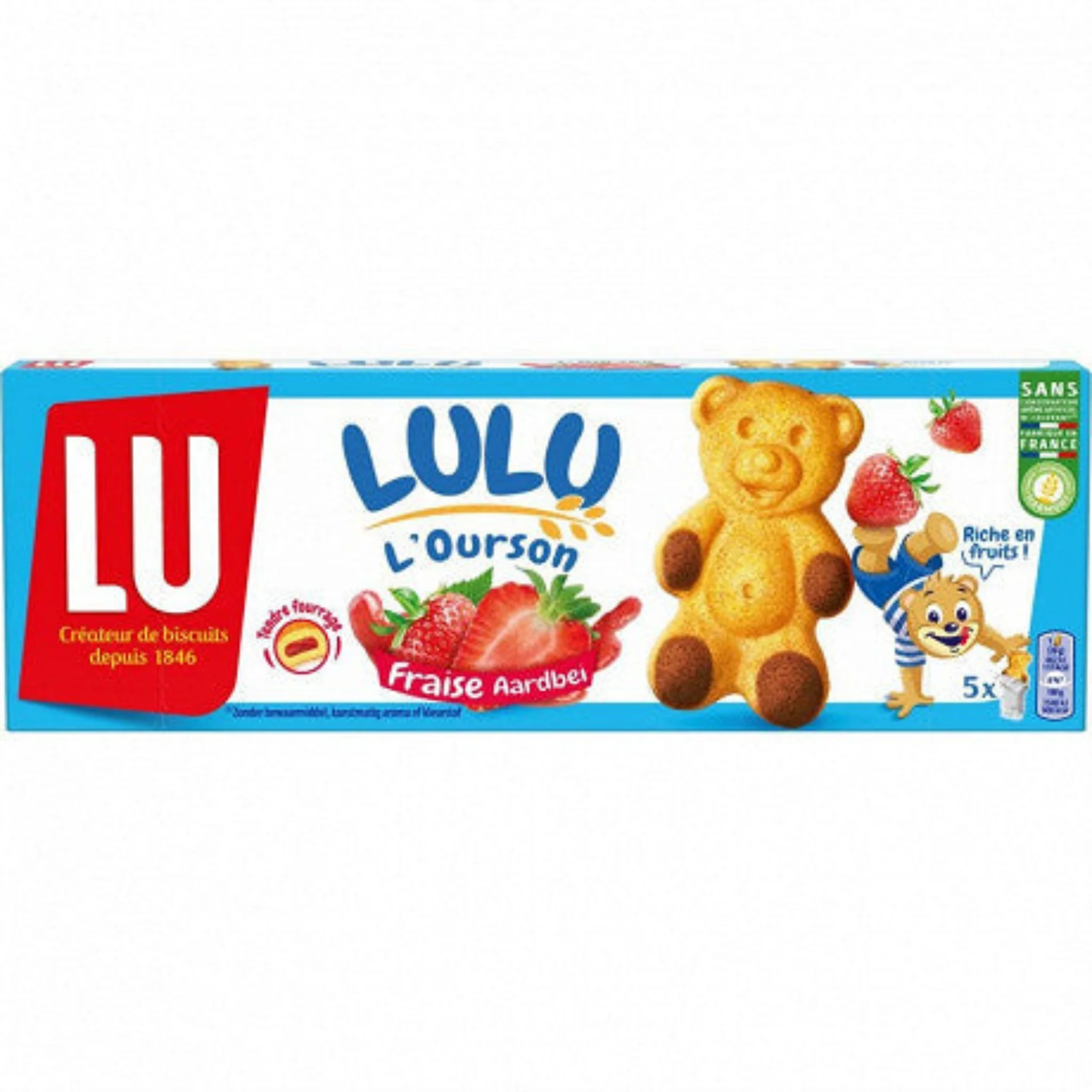 LU Oursons Fraise x5 150g -A122