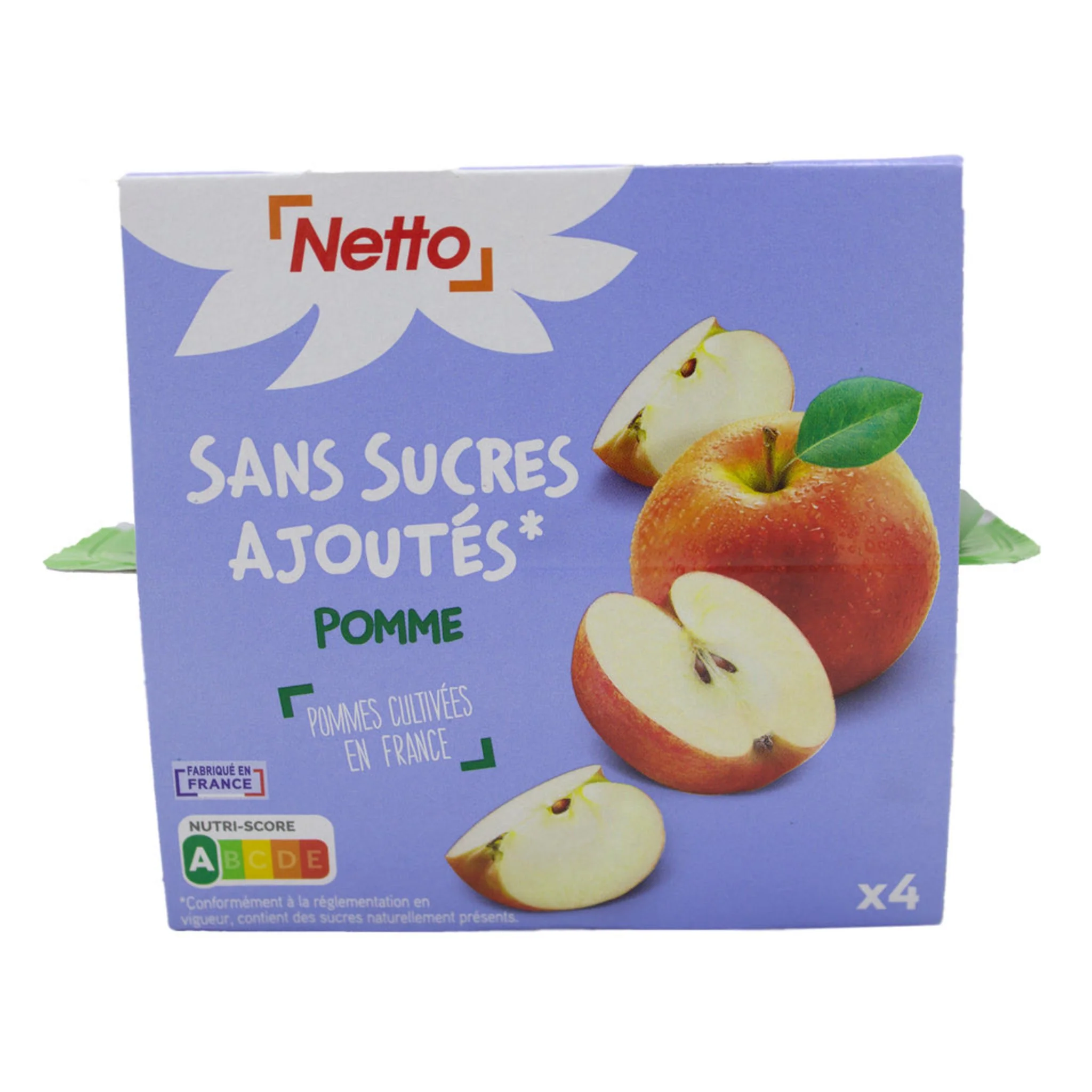 NETTO Compote puree aux fruits pomme 4x100g -D61
