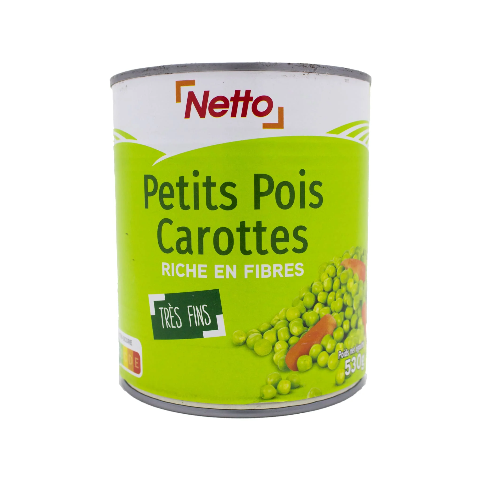 NETTO Petits pois carottes tres fins 530g -I24