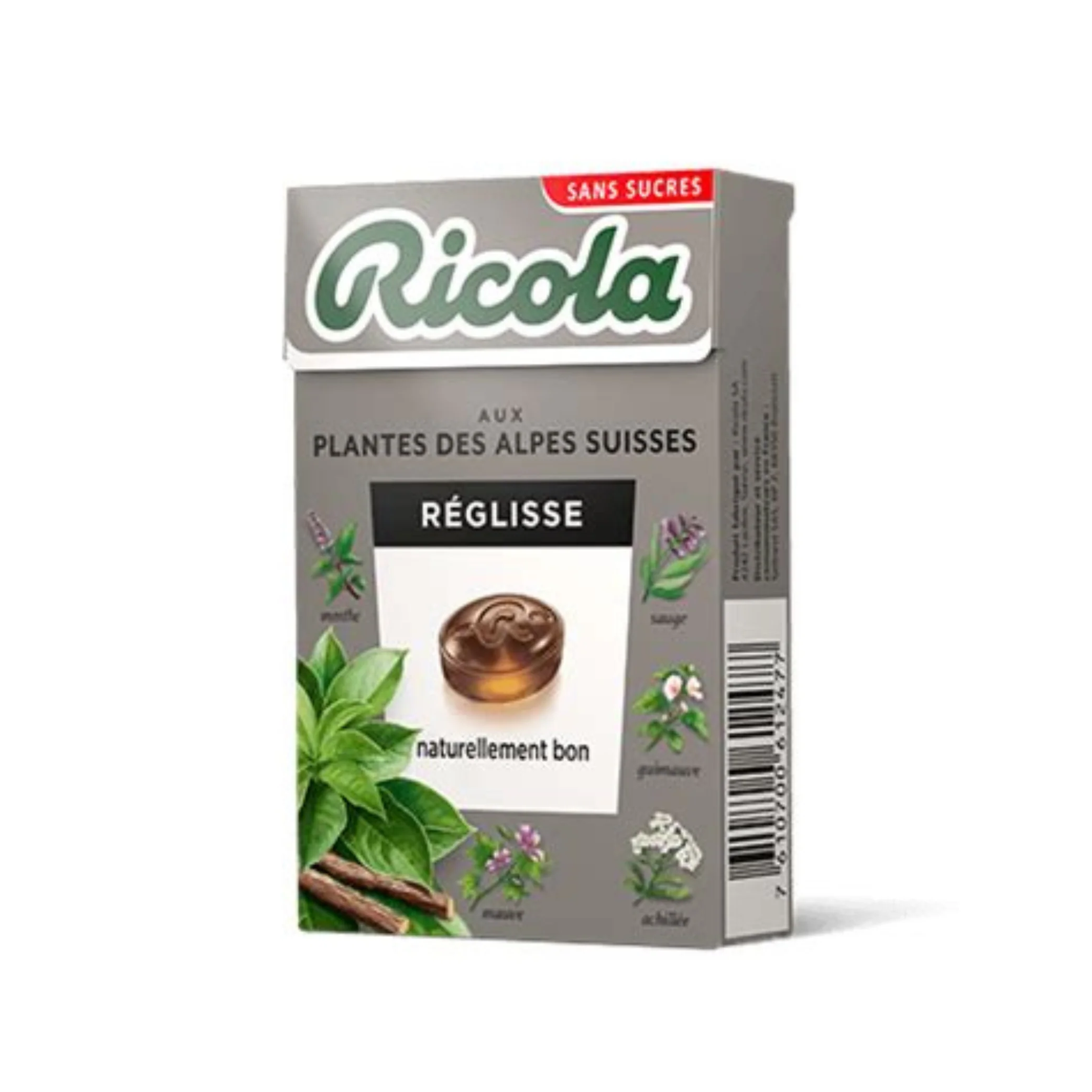 RICOLA Réglisse stevia sans sucres 50 G -B11