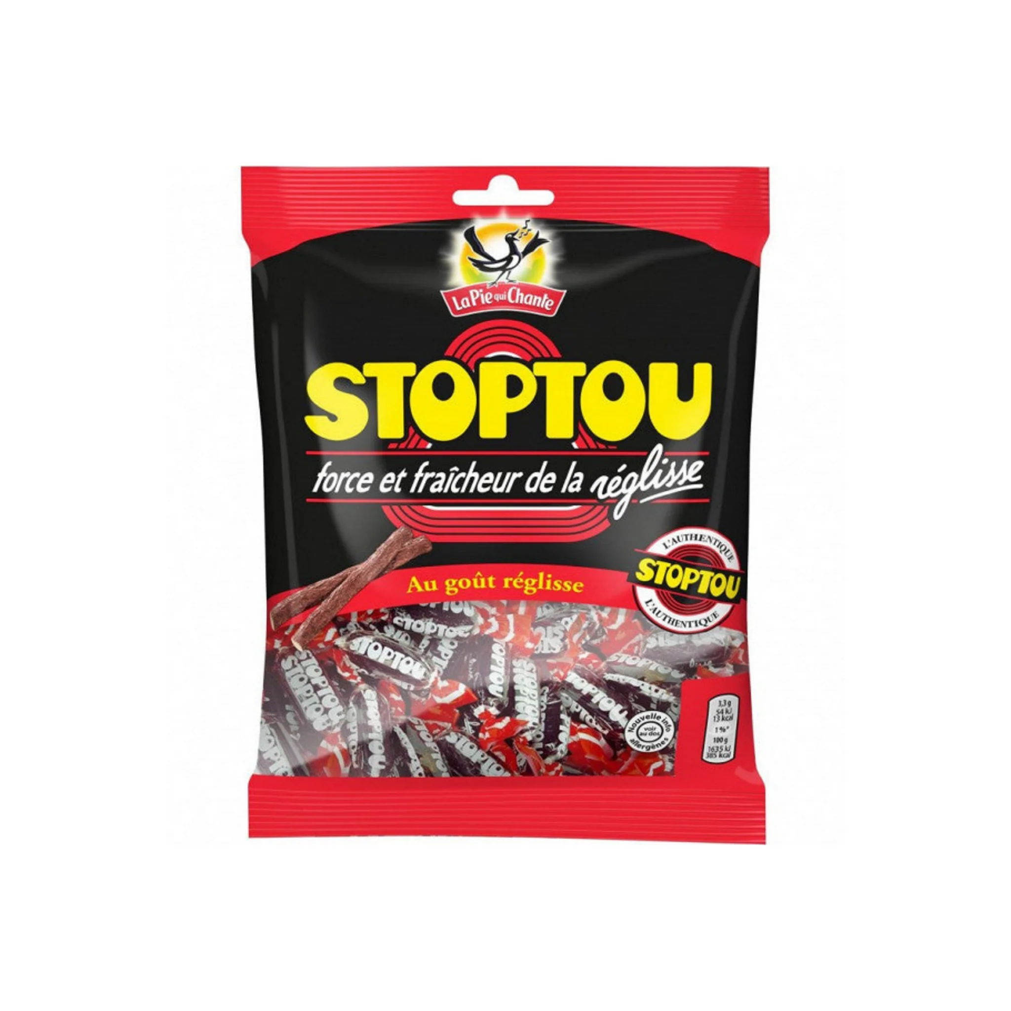 STOPTOU La pie qui chante stoptou réglisse 450g -A43
