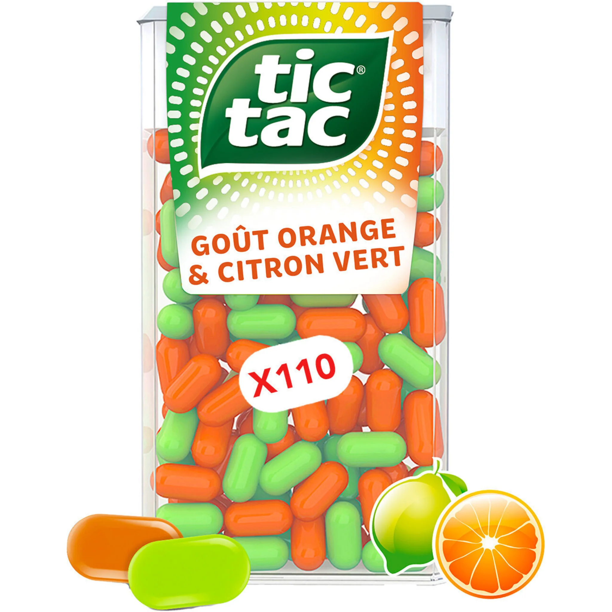 TIC TAC Bonbons citron vert et orange 54g -B12