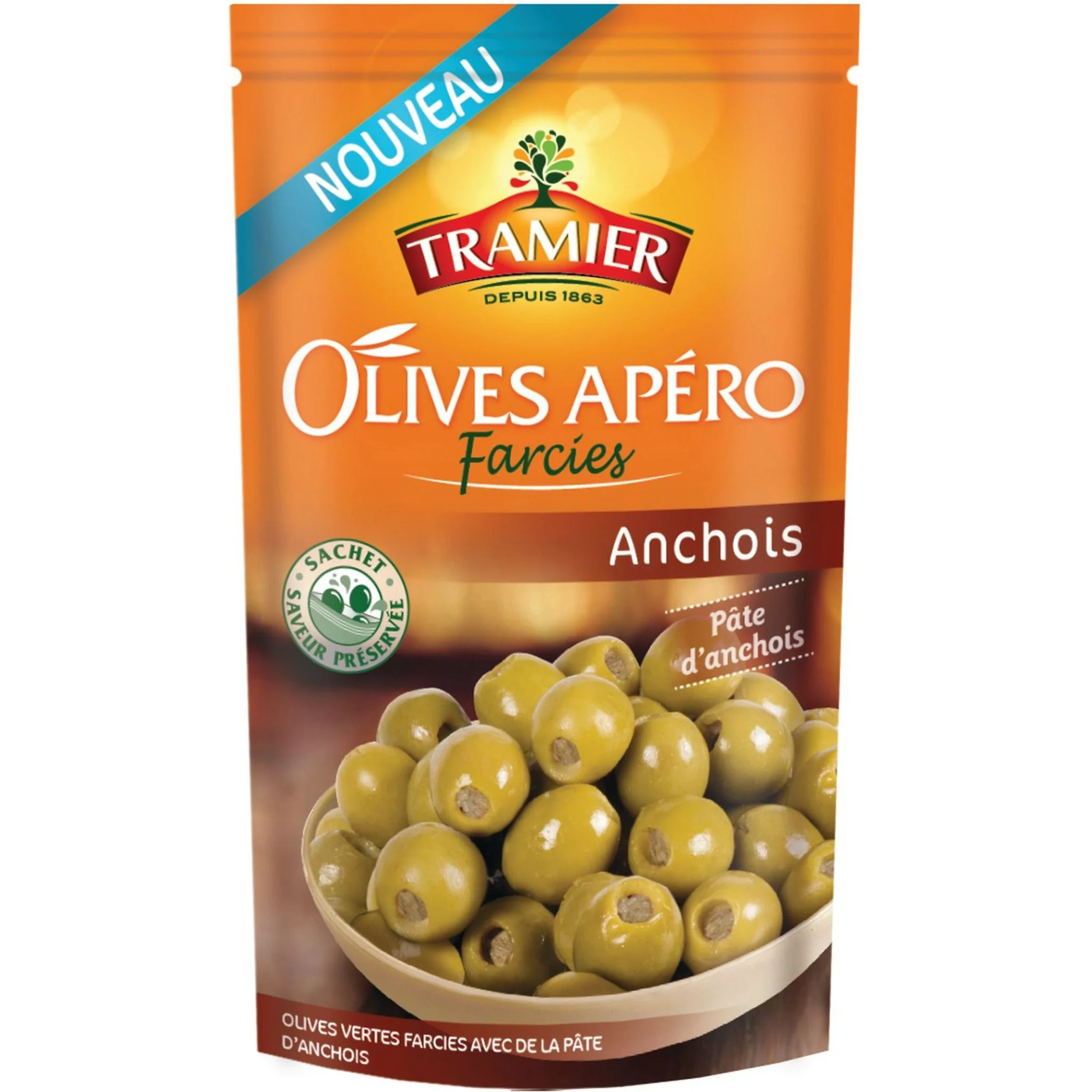 TRAMIER Olive apéro anchois 150g -G73
